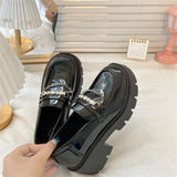 Hnzxzm mary janes Shoes Woman 2024 trend British Style Oxfords Mouth Round Black Flats Casual Female Sneakers Ladies Footwear Loafers