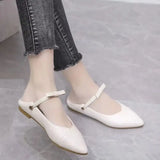 Hnzxzm Shoes for Women Pointed Toe with Bow Ladies Summer Footwear Flats Moccasins White Flat Slip on Young Trend Chic and Elegant