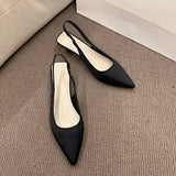 Hnzxzm Pointed Toe Women Sandals   New Arrivals Black White Silver Summer Dress Shoes Thin High Heels Elastic Band Ladies Party Mule