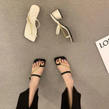 Hnzxzm Summer Outside Women's Slippers and Ladies Sandals Flip Flops Shoes Rubber Slides Open Toe with Heel Black Normal W Y I F B