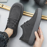 Hnzxzm New Vintage High Quality Cow Suede Men Casual Shoes Real Leather Dress Loafers Luxury Designer Shoes Shoes for Men Sneakers