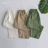 Hnzxzm Cotton Linen Pants Women's Summer Loose Solid Harem Pants Female High Waist Large Size Casual Khaki Calf-Length Pants  Women