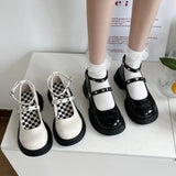 Hnzxzm Spring Autumn Mary Jane Shoes Women Fashion Casual  Buckle Platform Shoes Female New Designer Black Pumps Ladies