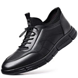 Hnzxzm Spring and Autumn New Casual Men's Shoes British Breathable Men's Business Casual Leather Shoes Male Designer Sneakers