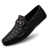 Hnzxzm New Black Loafers Men's Leather High Quality Designer Men's Shoes Leather Shoes Soft Sole Comfortable Casual Shoes Moccasin