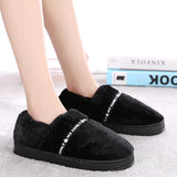 Hnzxzm Men's Plush and Thick Cotton Shoes Home Use Anti-skid Floor Women's Slippers Couple's Outdoor Versatile Plush Soft Shoes