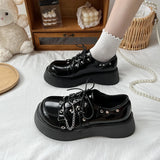 Hnzxzm Plus Size 42 Lolita Shoes Women Japanese E Girl Chunky Platform Cosplay Costume Student Mary Jane Black Shoe Zapatos De Mujer