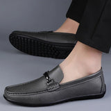 Hnzxzm Luxury Brand Mens Loafers Fashion Spring Autumn Casual Shoes New Comfy Men Driving Flats Genuine Leather Moccasins Walking Shoes