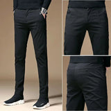 Hnzxzm Streetwear Fashion Men's Business Suit Pants Summer Thin Slim Solid Korean Male Clothing New Sports Casual Straight Trousers 38