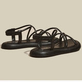 Hnzxzm Thick Sole Sandals Women 2024 New Summer Soft Sole Elevated Casual Roman Sandals Small Womens Shoes Sandalias Mujer Sandal