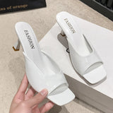 Hnzxzm Women Sexy High Heels Slippers Fashion  Dress Party Sandals Design New Summer Outdoor Pumps Beach Slides Zapatos Mujer