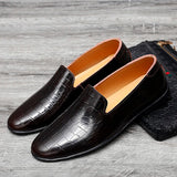 Hnzxzm Men Loafers Slip on Handmade Leather Men Dress Shoes Fashion Party Men's Loafers Outdoor Casual Shoes Men Shoes