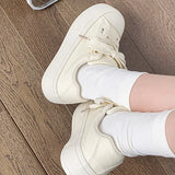 Hnzxzm Fashion Casual New Designer Women's Vulcanize Shoes Spring Autumn Canvas Shoes Female Solid Color Platform Sneakers Ladies