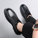 Hnzxzm Shoes for Men Shoes lace up Leather Shoe men Business Shoe outdoor All-Match Casual men dress shoes Footwear