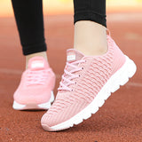 Hnzxzm Hot Sale Cheap Pink Sneakers Women Trainers Shoes Breathable Mesh Casual Sneakers Woman Lightweight Low-Cut Women's Sports Shoes