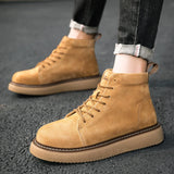 Hnzxzm Genuine Leather Men's Ankle Boots British Style Casual Sneakers Men Leather Shoes Winter Boots Fashion Men Sports Shoes