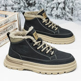 Hnzxzm Male Winter Shoes Warm Cold Proof Men's Snow Boots High Top New in Offer Waterproof Luxury Brands Footwear Cotton Shoe Quality