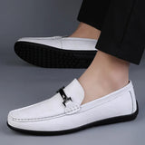 Hnzxzm Luxury Brand Mens Loafers Fashion Spring Autumn Casual Shoes New Comfy Men Driving Flats Genuine Leather Moccasins Walking Shoes