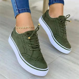 Hnzxzm New Women's Low-top Vulcanized Shoes Round Toe Casual Shoes Flat Shoes Lace-up Walking Shoes Women Versatile Comfortable