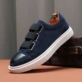 Hnzxzm Fashion Men's Skateboard Shoes Men Casual Slip-on Leather Shoes Mens Outdoor Driving Flats