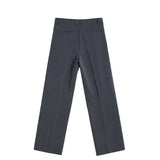 Hnzxzm Suit Pants Casual 2024 Spring New Fashion Loose Zipper Pocket Male Straight Wide Legs Trousers Solid Color