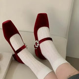 Hnzxzm Square Toe Suede Mary Jane Shoes High Heels Women Bow Crystal Sandals 2025 Spring Lolita Shoes Brand Chunky Party Dress Pumps