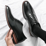 Hnzxzm Luxury High Quality Men Shoes Fashion Casual Shoes Male Pointed Oxford Wedding Leather Dress Shoes Men Gentleman Office Shoes