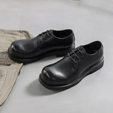 Hnzxzm New Fashion Vintage Black Men Casual  Luxury Shoes Business Formal Dress Leather Loafers Round Toe Work Wedding Designer Shoes