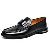 Hnzxzm Patent Leather Loafers Men Casual Shoes For Gentleman Loafer Formal Shoes Instappers Heren Big Size 47 48