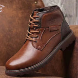 Hnzxzm Handmade Men Boots Autumn Winter Male Booties Outdoor Vintage Brown Boots Ankle Work Boots Beef Tendon Bottom Zapatillas Male