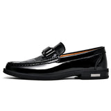 Hnzxzm Patent Leather Loafers Men Casual Shoes For Gentleman Loafer Formal Shoes Instappers Heren Big Size 47 48