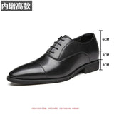 Hnzxzm Genuine Leather Men Internal Elevation Dress Shoes for Men Triple Splicing Luxury Party Office Business Shoes Plus Size 45