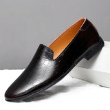 Hnzxzm Men Loafers Slip on Handmade Leather Men Dress Shoes Fashion Party Men's Loafers Outdoor Casual Shoes Men Shoes