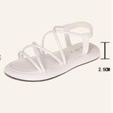 Hnzxzm Thick Sole Sandals Women 2024 New Summer Soft Sole Elevated Casual Roman Sandals Small Womens Shoes Sandalias Mujer Sandal