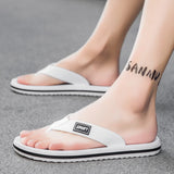 Hnzxzm Cool Men Casual Sandals Flip Flops Quick Drying Youth Fashion Walking Sandals Green White Seaside Beach Water Swimming Slippers