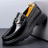 Hnzxzm New Men's Luxury Leather Shoes Genuine Leather Dress Shoes Fashion Loafers Slip-on Comfy Casual Business Shoes Fomal Mocassins