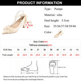 Hnzxzm Crystal Bow High Heels Shoes Women Pointed Toe Pearl Ankle Strap Pumps Woman Fashion Silk Thin Heels Party Shoes Female