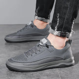 Hnzxzm New Men's Spring Autumn Leisure Shoes Lace-up Mesh Cloth Breathable Mesh Surface Environment Men's Running Sneakers Male