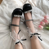 Hnzxzm Pink Patent Leather Crystal Mary Janes Shoes Women Cute Bowtie Low Square Heels Lolita Shoes Woman Y2K Ankle Strap Girls Pumps