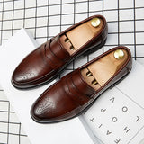 Hnzxzm Men Dress Shoes Inner High Loafers Men Shoes Casual Shoe Man Fit Classic Party British Men's Height-increasing Shoes