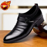 Hnzxzm Leather Casual Business Dress Shoes Man Official Social Shoe for Men Luxury Designer Black Cheap Clearance Elegant and Classic