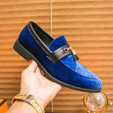 Hnzxzm Men's Banquet Casual Leather Shoes Business Fashion Oxford Shoes Men Loafers Handmade Business Social Moccasin Suede Dress Shoes