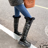 Hnzxzm Hot Warm Snow Boots Women 2024 Winter Shoes Platform Over Knee High Rain Boot Ladies Casual Warm Fur Plush Long Shoes Waterproof