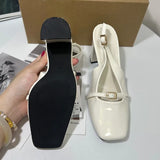 Hnzxzm Summer High Heeled Sandals for Lady 2024 Luxury Designer Thin Strap Buckle Square Head Shallow Slingbacks Casual Woman Shoes