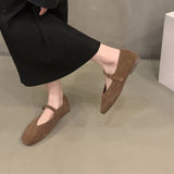 Hnzxzm 2024 Spring New Brand Women Flats Round Toe Shallow Slip On Ladies Casual Ballet Shoes Soft Leather Eelgant Dress Shoes