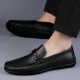 Hnzxzm Luxury Brand Mens Loafers Fashion Spring Autumn Casual Shoes New Comfy Men Driving Flats Genuine Leather Moccasins Walking Shoes