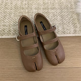 Hnzxzm Brand Fashion Split Toe Flats Shoes Women Ballerina Ninja Tabi Cozy Loafers Female Casual Moccasins Ladies Ballet Shoes