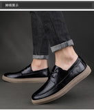 Hnzxzm Mens Casual Shoes Genuine Leather Men Formal Business Leather Shoes High Quality Male Casual Shoes Lace Up Shoes Oxfords Flats