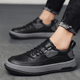 Hnzxzm Men's Shoes Fashion Luxury Casual Sneakers Comfort Sports Flats Male Footwear Versatile Leather Outdoor Daily Oxford Shoes