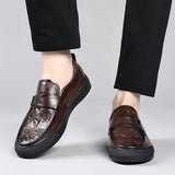 Hnzxzm  New British Style Luxury Leather Shoes for Men Fashion Soft Sole Casual Men's Dress Shoes Spring Summer Loafers Male